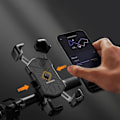Miniatyrbilde 2 av 3: TS-Mobilholder i plast for sykkelstyre med 360° rotasjon og automatisk låsing