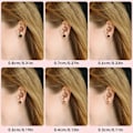 Miniatyrbillede 3 af 5: 6 Par Sorte Øreringe i Rustfrit Stål, Unisex, Runde Flade Stiftøreringe til Mænd og Kvinder (3mm - 8mm), Rustfrit Stål{HH}