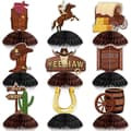 9 stk Western Cowboy Honeycomb Midtstykker Western Party Dekorasjoner West Cowboy