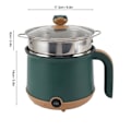 Miniatyrbild 2 av 5: Elektrisk Kokgryta Grön 1.8L 600W Kokgryta med Ångfunktion 2 Justerbara Nivåer Non-Stick Multifunktionell Kokare för Soppa Nudlar EU-kontakt 220V