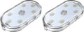 2-pack USB uppladdningsbara 7-färgs touch LED-bilinteriörlampor, magnetiska läslampor för bilar och hem, klar, 5,3 x 2,7 cm 2-pack