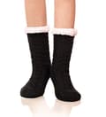 Stickade mjuka, gosiga toffelstrumpor black