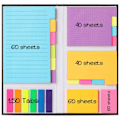 Miniatyrbild 2 av 5: TG Post-it-set, Post-it-etiketter, 410 stycken, separata Post-it-lappar