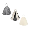 Miniatyrbilde 4 av 4: 3 stk Tykk Filt Badstuehatter Hodebeskyttelse Trekk For Badstue Dampbadstue Hatter Blandede Farger 32X24X0.5CM Assorterte Farger
