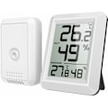 Miniatyrbillede 2 af 4: Indendørs og udendørs termometer, termometer hygrometer med udendørs probe, trådløst digitalt termometer hygrometer med stort LCD-display, ℃/℉ skift,