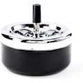 Miniatyrbillede 1 af 3: Kæmpe Elegant Moderne Smuk Roterende Askebæger Vindaskebæger sort black