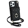 Miniatyrbillede 1 af 3: Fodral med quiltet foring til iPhone 15/14/13Pro Max Sort iP13 pro