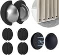 Duschdraperivikter 4-pack, starka magnetiska vikter i silikon för badrumsduschdraperi, svart Zwart