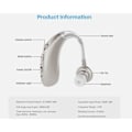 Miniatyrbillede 3 af 5: Digitale Bluetooth høreapparater Genopladelige bag øret BTE Lydstemmeforstærker