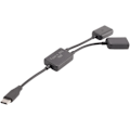Pikkukuva 3 / 5: Typ C OTG USB Uros - Kaksois 2.0 Naaras OTG Lataus 2 Portin HUB-kaapeli Y-jakaja - Täydellinen