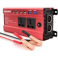 Pikkukuva 1 / 4: TS-1200W älykäs LCD-kaksoisnäyttö digitaalinen 4USB-liitäntä auto koti sähkökatkos ulkona energiantuotanto invertteri virtalähde NP