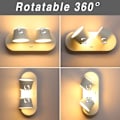 Miniatyrbillede 5 af 5: LED Vægl lampe til Læsning Indendørs med 2 Lamper og Strømbryder