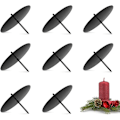 Pikkukuva 1 / 5: 8 kpl adventtikynttilänpidikkeitä metallia, 6 cm kynttilänpidin musta kynttilälevy, kynttiläpistokkeet jouluun