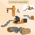Miniatyrbild 2 av 4: Montera Fordon Lastbil DIY Byggset för Barn, 4 i 1 Teknikbil med Elektrisk Borr, Pedagogisk Present