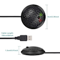 Miniatyrbillede 3 af 5: Konference USB-mikrofon, omnidirektionel kondensatormikrofon til PC med mute-knap og LED-indikator, pl{HH}