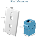 Miniatyrbillede 2 af 5: TS-4 Stykker 2 Port Ethernet Vægplade, Rj45 Cat6 Hun Til Hun Jack