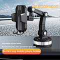 Miniatyrbilde 3 av 4: Mobiltelefonholder med Lås Sugekopp Stativ Ladeport Ergonomisk Design Justerbar Sammenleggbar 360