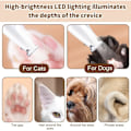 Miniatyrbilde 4 av 4: Hundeklipper for hundepoter, stille potetrimmer med LED-lys, vanntett poterakemaskin, potetrimmer for hunder, katter, poter, øyne, ansikt, kropp