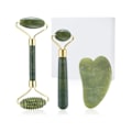 Miniatyrbillede 3 af 5: Jade Massage Roller Sæt / Gua Sha Ansigtsmassage - 3 dele