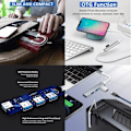 Pikkukuva 5 / 5: USB-C Hub Multiporttisovitin Yhteensopiva Windows 10/8/7/Vista/XP/MacBook/Pro/Air/MateBook/Notebook/Samsung GalaxyBook/Puhelimien kanssa, Harmaa