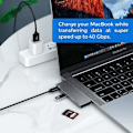 Miniatyrbild 3 av 5: USB-C Hub-adapter för MacBook Pro/Air 13\" 15\" 6-i-1 USB-C-tillbehör