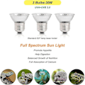 Miniatyrbillede 5 af 5: Reptilvarmelampe Fastgørelsesklemme Lampe Reptil Habitat Belysning og Varmelampe med 3 Stykker 30w Uva Uvb Skildpadde Solbadslampe - Perfekt