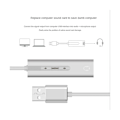 Miniatyrbilde 3 av 5: TS-Usb Eksternt Lydkort Usb3.0 Til 3.5mm Audio Mikrofon Hodetelefon Adapter For PC Laptop Lydkort