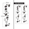 Miniatyrbilde 2 av 5: 2 sett Veggklistremerker 105*30cm Vinranker Blomst Svart PVC Design Vegg S
