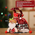Miniatyrbild 5 av 5: TS-Julklappar Dockpåsar, Återanvändbara Julklappspåsar i Tyg Julstickade Dockpresentpåsar, jultomte D
