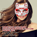 Miniatyrbilde 4 av 5: 10 stk kattemasker til å male, dyremaske masker DIY hvite masker halv for karneval halloween barn cosplay masker kostymefest gaver