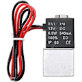 Miniatyrbillede 1 af 5: 1 stk. 1/4 tomme NPT 2-vejs normalt lukket ventil 12V pneumatisk aluminium elektrisk magnetventil db