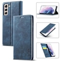 Miniatyrbillede 1 af 5: LC.IMEEKE Stark magnetisk kant Business Style læder telefoncover til Samsung Galaxy S21 4G/5G