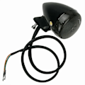 Miniatyrbillede 2 af 4: 4 stk LED-blinklys til motorcykel, krom og sort hus, 41 mm, med for- og baggaffelklemme