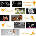 Miniatyrbillede 5 af 5: Bokse Kurveformede Fokusbokshandsker - Kunstlæder Trænings Håndbeskyttelse, Ideel til Karate, Muay Thai Kick, Sparring, Dojo, Kampsports