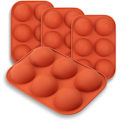 Miniatyrbilde 1 av 5: Middelsstore Halvkuleformede Silikonformer, 4-pakning Bakeware for Sjokolade, Kake, Gele, Kuppelmousse - Diameter: 5 cm