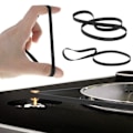 Pikkukuva 4 / 5: Kaikki koot kumipyörälevy soittimen korvaava Phono Tape blackD 150 * 5 * 0.6mm