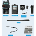 Pikkukuva 5 / 5: BAOFENG UV-5R Walkie Talkie FM-lähetin-vastaanotin Kaksikanavainen radio Kaksoisnäyttö 400-520mHZ 5W Kaksikanavainen amatööriradio Latautuva käsiradio
