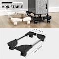 Miniatyrbillede 3 af 5: TS-Tower Stand, justerbart mobilt CPU-stativ, CPU-holder PC-tårnstand med rullende hjul, PC Fl