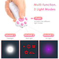 Pikkukuva 2 / 4: Kissan laserlelu 7 in 1 LED-osoitin tassun muotoinen, 3 valotilaa
