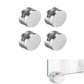 4 stk. Spejlclips Sæt Glas Clips Holder Rund Form Vægmonterede Spejlholdere