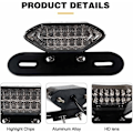 Miniatyrbillede 2 af 3: TS-LED baglygter til motorcykel Integrerede bremselys og blinklys Indikatorlys 5W 20LED Bremse kørelys blinkende Nummerpladeholder