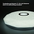 Miniatyrbilde 2 av 4: LED-takpanel - Fargeskiftende med fjernkontroll - Dimbar RGB-taklampe - 3000K-6500K nøytral hvit - IP20 vanntett taklampe