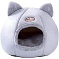 Miniatyrbilde 1 av 5: Kattgrotte katteseng koselig hule med avtakbar myk innerpute sovepose kattetelt kattekurv dyreseng for soving for små til mellomstore katter