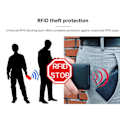 Pikkukuva 3 / 5: Musta RFID NFC Suoja Lompakko Korttikotelo 5 Kortille (Aitoa Nahkaa)