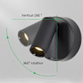 Miniatyrbillede 4 af 5: TS-Magnetisk Væglampe med genopladeligt batteri - Sort
