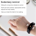 Miniatyrbillede 4 af 5: Smartwatch, Fitness Tracker med pulsmåling/blodsukker/søvnmonitorering/meddelelsespåmindelse, vandtæt ur til iOS Android - Sort Kirsebær