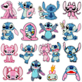 Miniatyrbillede 1 af 5: 16 stk Lilo & Stitch brodererede sy-på-lapper til tøj, jakker