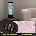 Miniatyrbilde 3 av 5: Lava Lampa Fantasy Nattlampe og 3 Fisker Jellyfish Lampe LED Akvarium Lava Nattlampe med USB Barn Voksne Hjem Soverom Kontor Dekorativ Gave