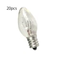 Miniatyrbillede 3 af 5: 20 stk. 7 Watt C7 E12 Natlampe og Saltlampe Erstatningspærer, Klare Glas Glødepærer