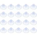 Set med 20 små transparenta plast sugproppar, utan krok, 20 mm